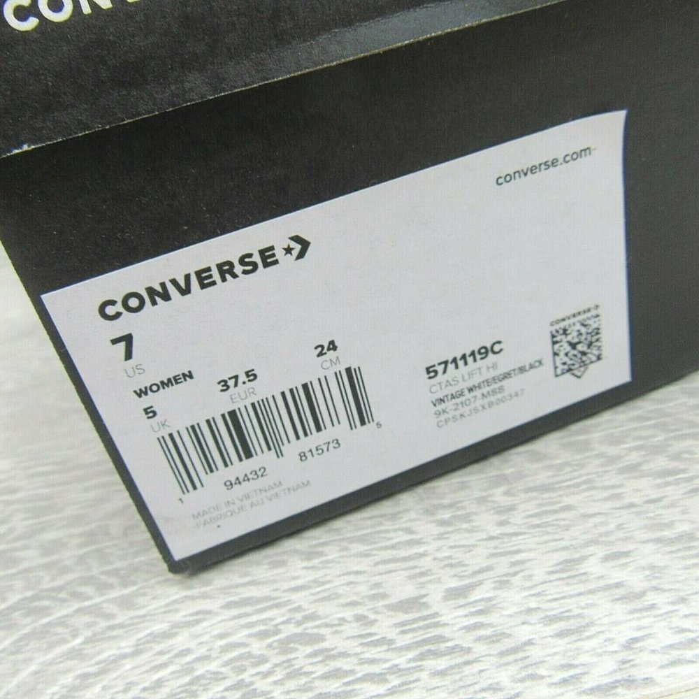 Converse Chuck Taylor All Star HI Lift Made with Love Womens Size 7 NEW - Picture 10 of 10